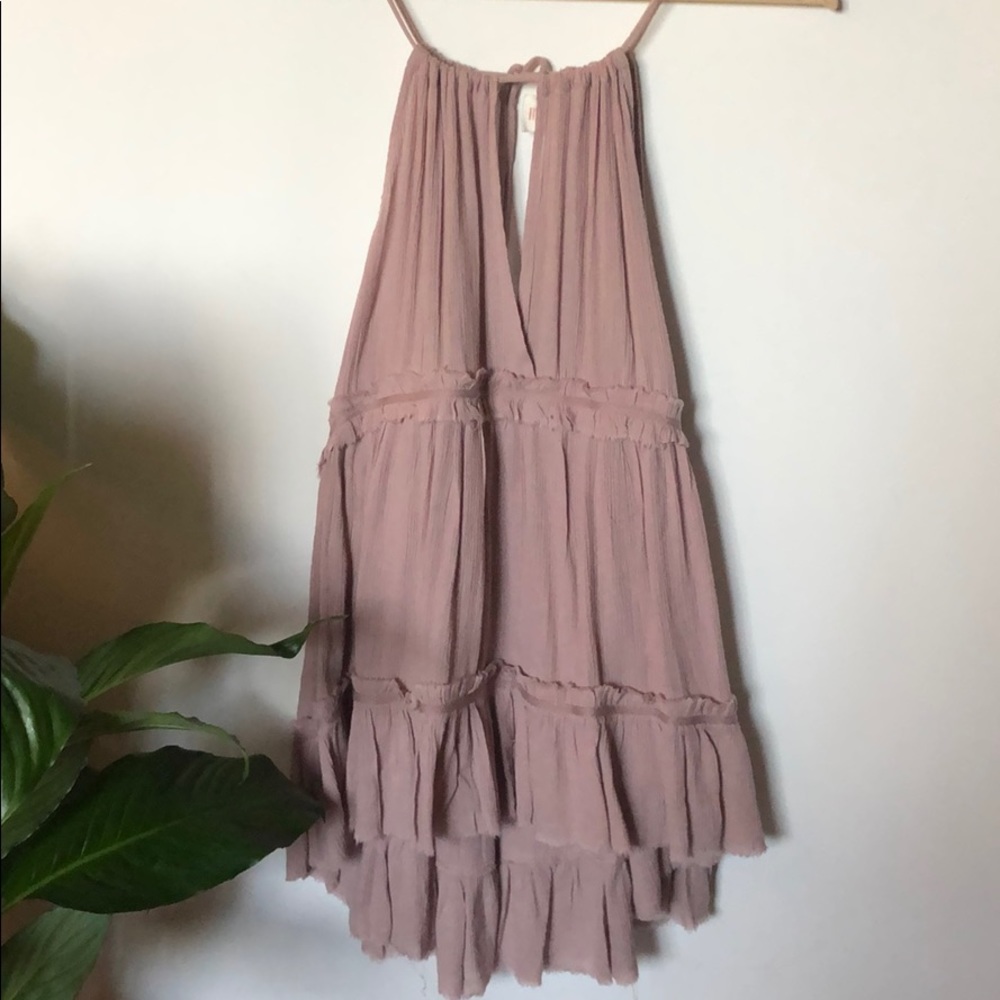 Sun & Shadow tiered gauze tank size small